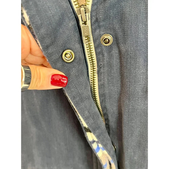 Marine Layer Utility Chore Hooded Zip Up Faded Blue Jacket Size - Size XS - Picture 5 of 7